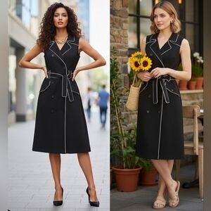 🖤CALVIN KLEIN CHIC | THE CONTRAST TRENCH DRESS​ | Sophistication meets Modern